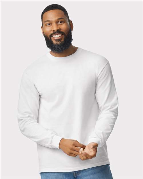 White Heavy Cotton Long Sleeve Tshirt