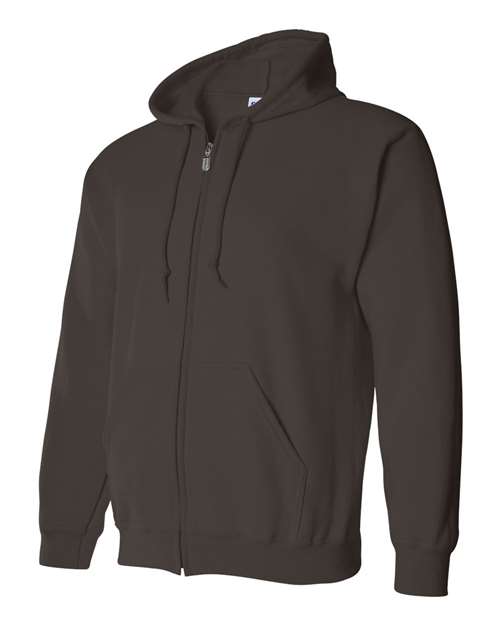 Chocolate Brown Full Zip Hooded Sweatshirt