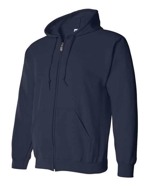 Navy Blue Full Zip Hooded Sweatshirt