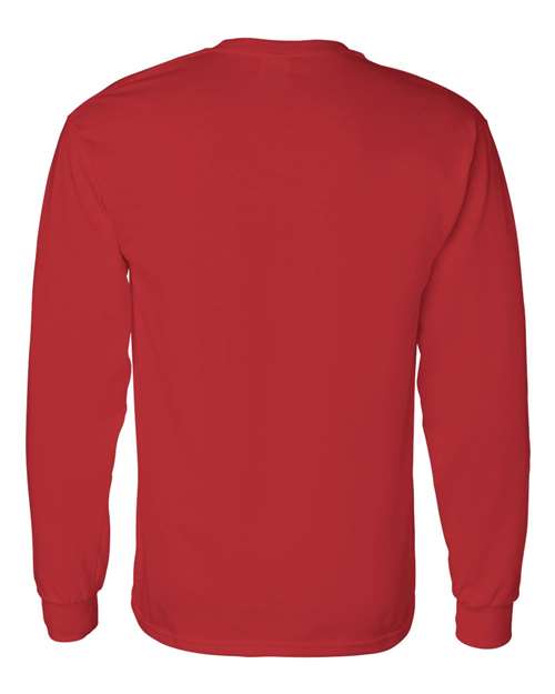 Red Heavy Cotton Long Sleeve Tshirt