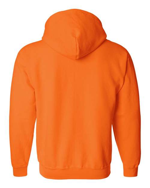 Neon Orange Full Zip Hooded Sweatshirt