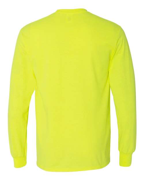 Neon Yellow Heavy Cotton Long Sleeve Tshirt