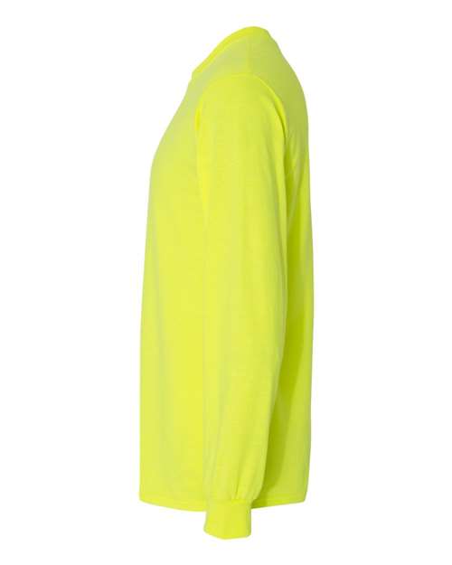 Neon Yellow Heavy Cotton Long Sleeve Tshirt