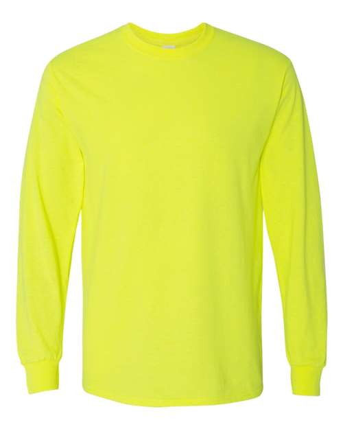 Neon Yellow Heavy Cotton Long Sleeve Tshirt