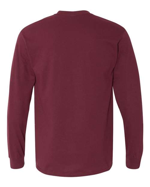 Burgndy Heavy Cotton Long Sleeve Tshirt