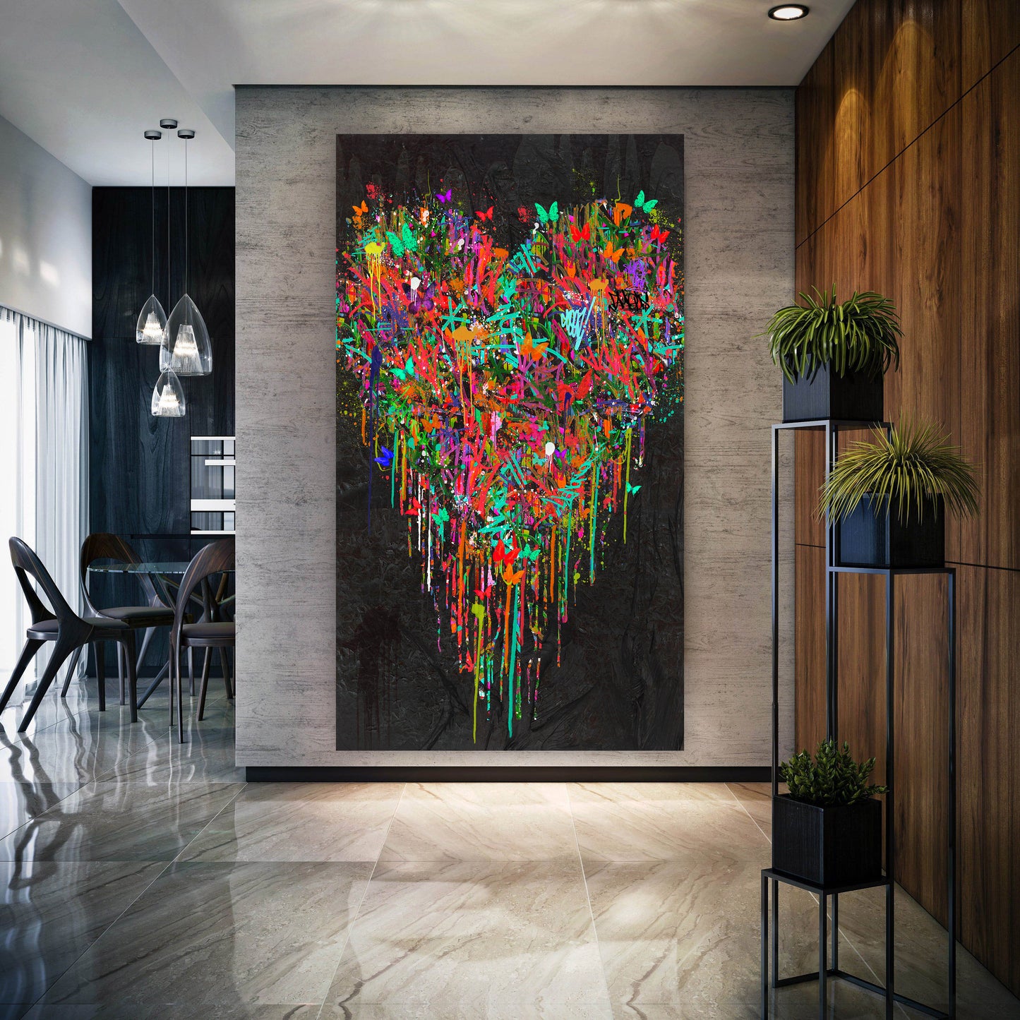 Butter FLY Love - Pop Art Canvas