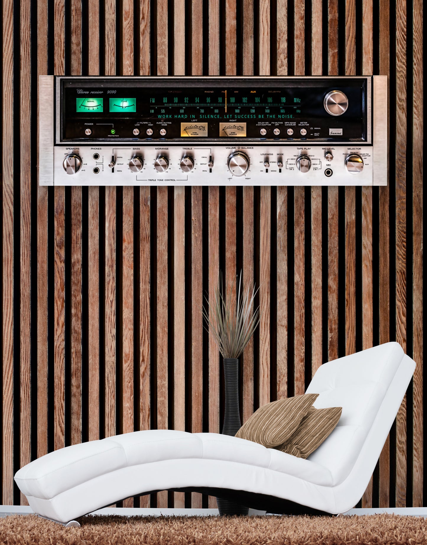 Work Hard IN Silence - Vintage Radio - Room 3