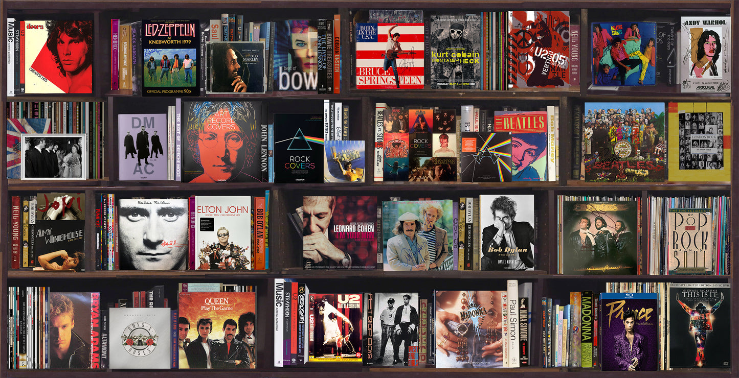 Bookshelf Wall Art - Best of 80's