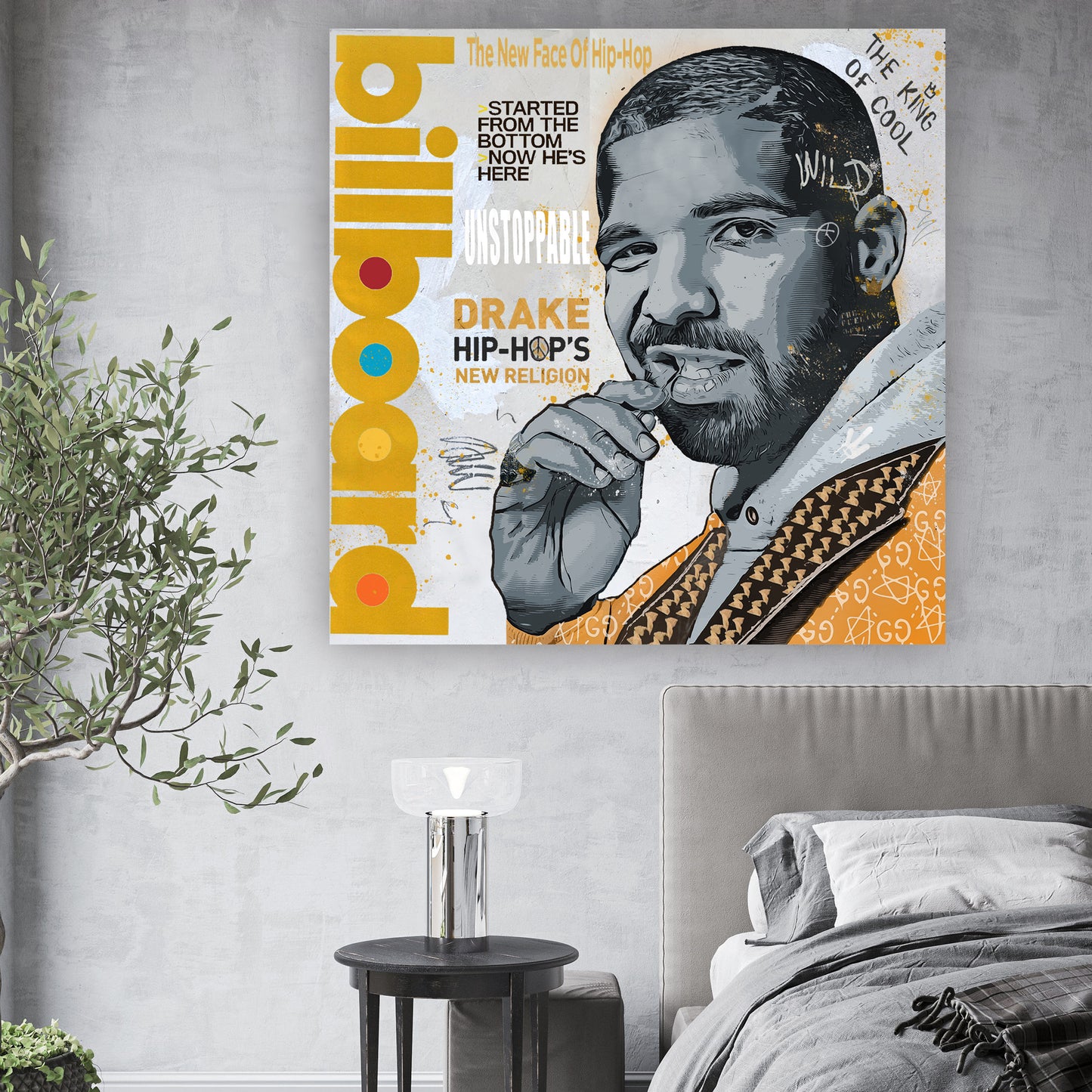 Drake - "GQ" - Mixed Media Art - by B&R