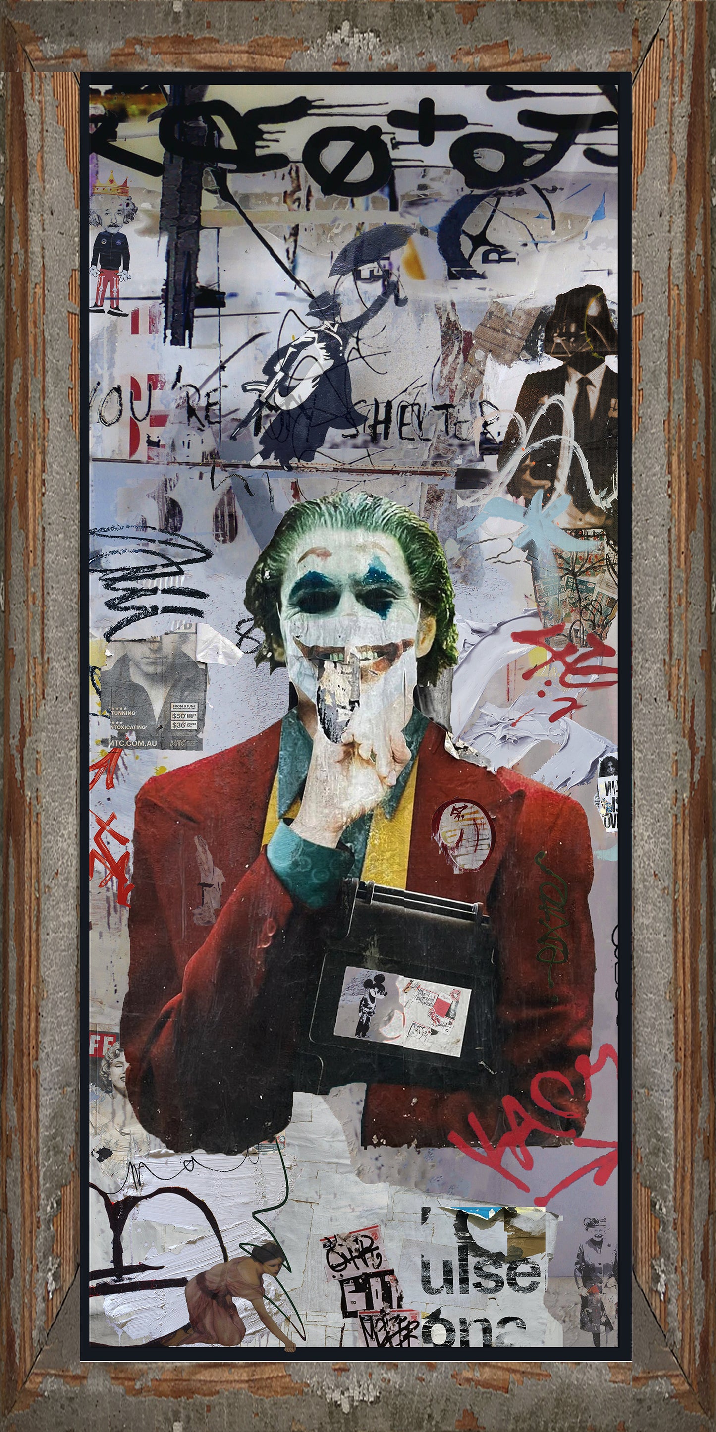 Joker Street Art Mixed Media