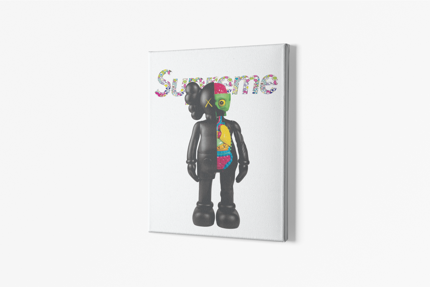 Kaws x Supreme x Murakami Inspired Canvas Art
