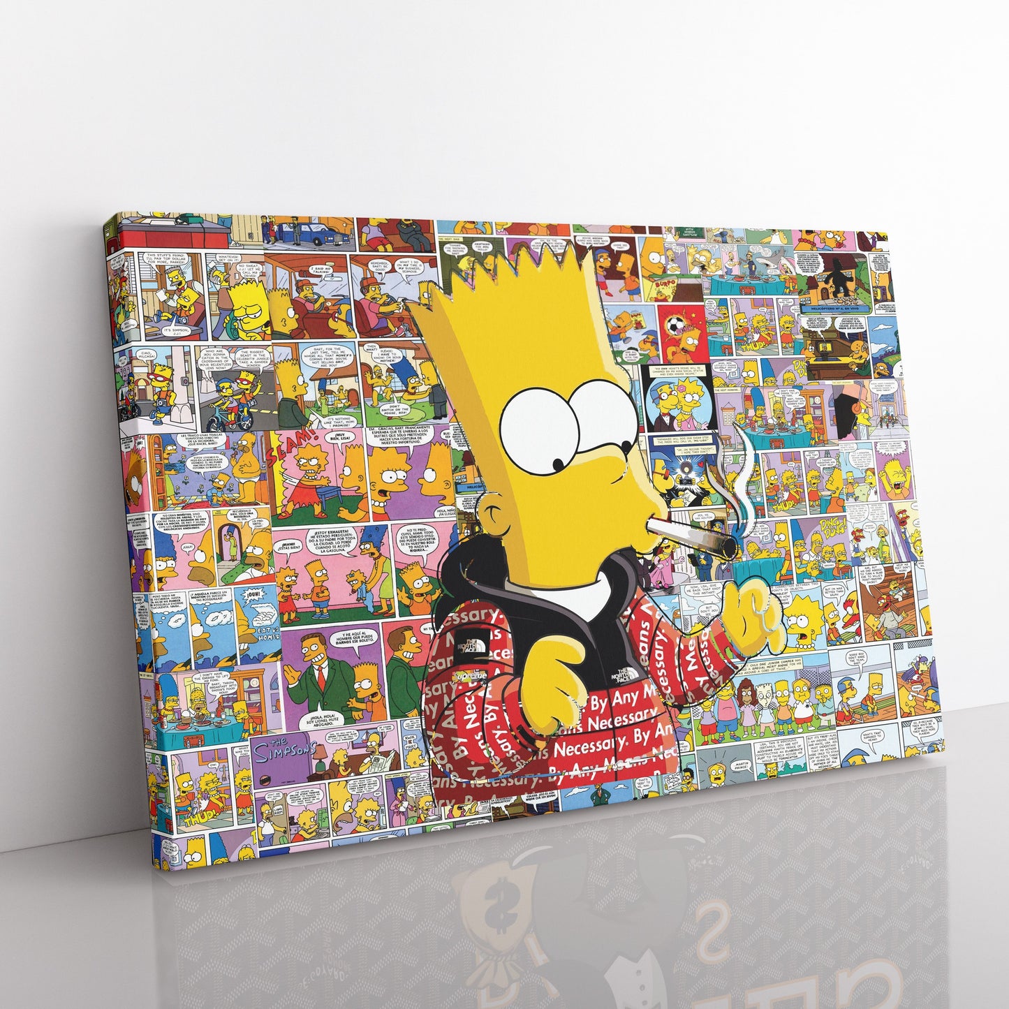 Comic Bart Smoking Canvas Art