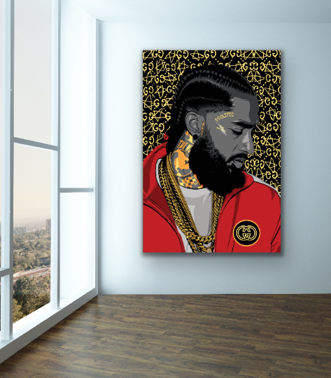 Nipsey Hussle x Gucci Inspired Canvas Art
