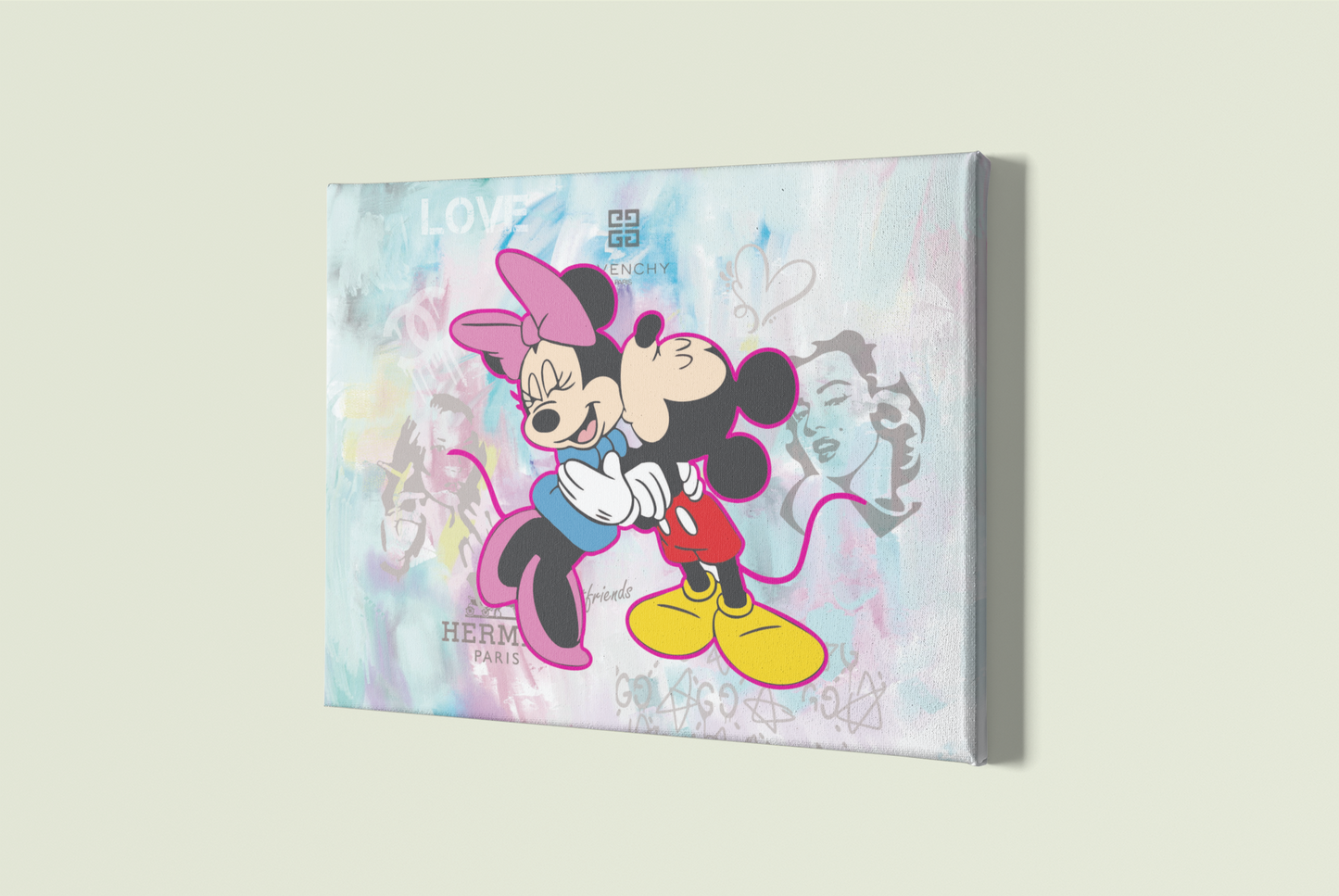 Mickey & Minnie Love Inspired Canvas Art