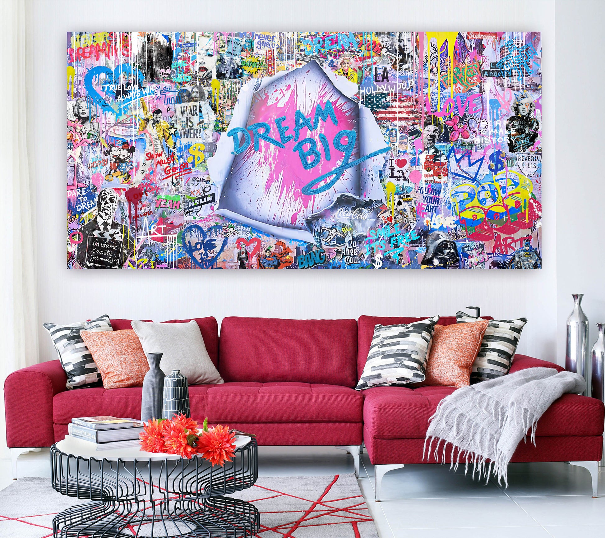 Dream BIG - Pop Art Canvas (Panoramic)