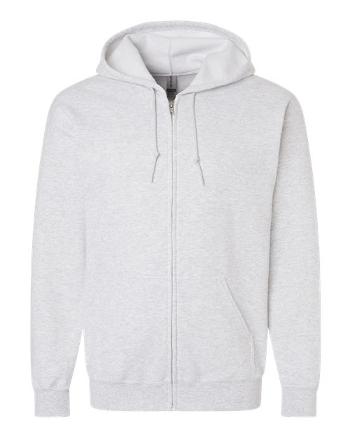 Ash Grey Full Zip Hooded Sweatshirt