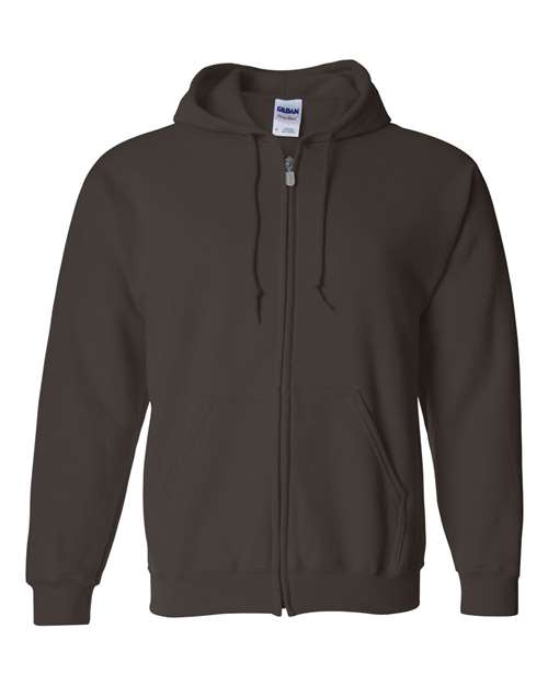 Chocolate Brown Full Zip Hooded Sweatshirt