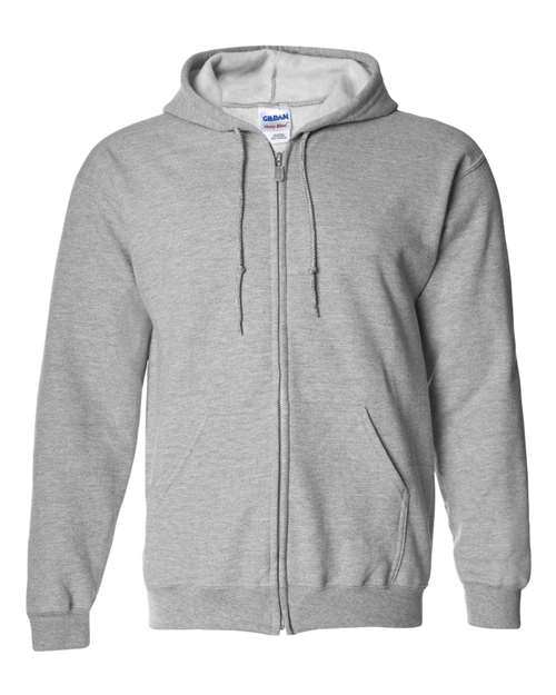 Sports Grey Full Zip Hooded Sweatshirt