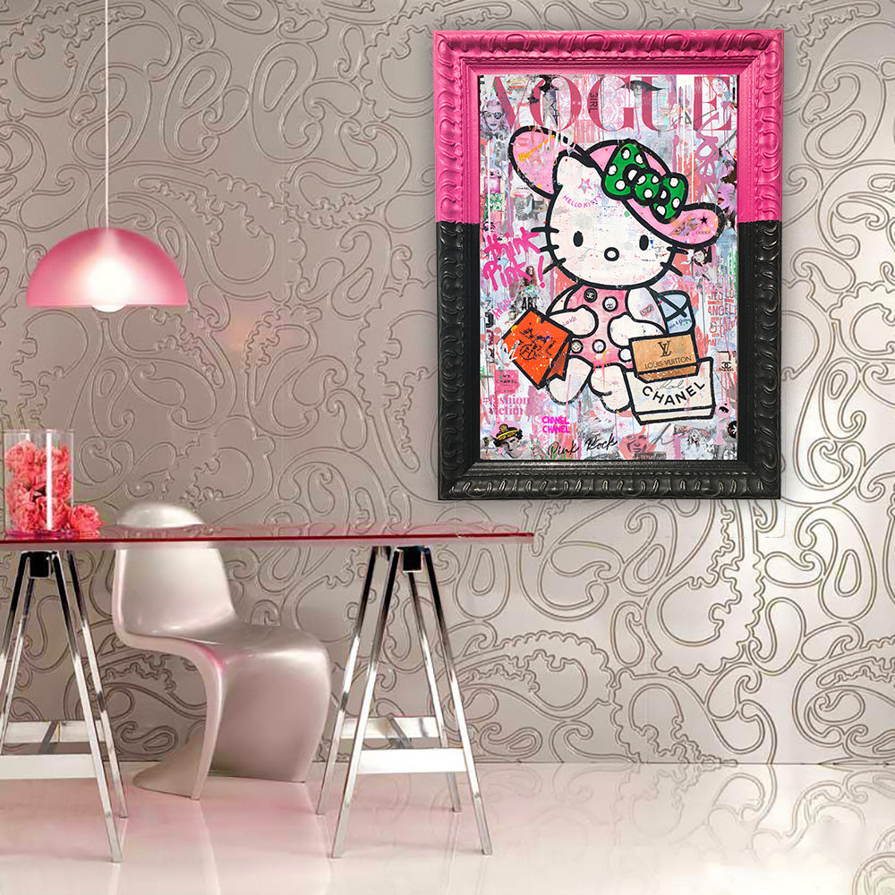 Desiger Kittie - Cartoon Canvas