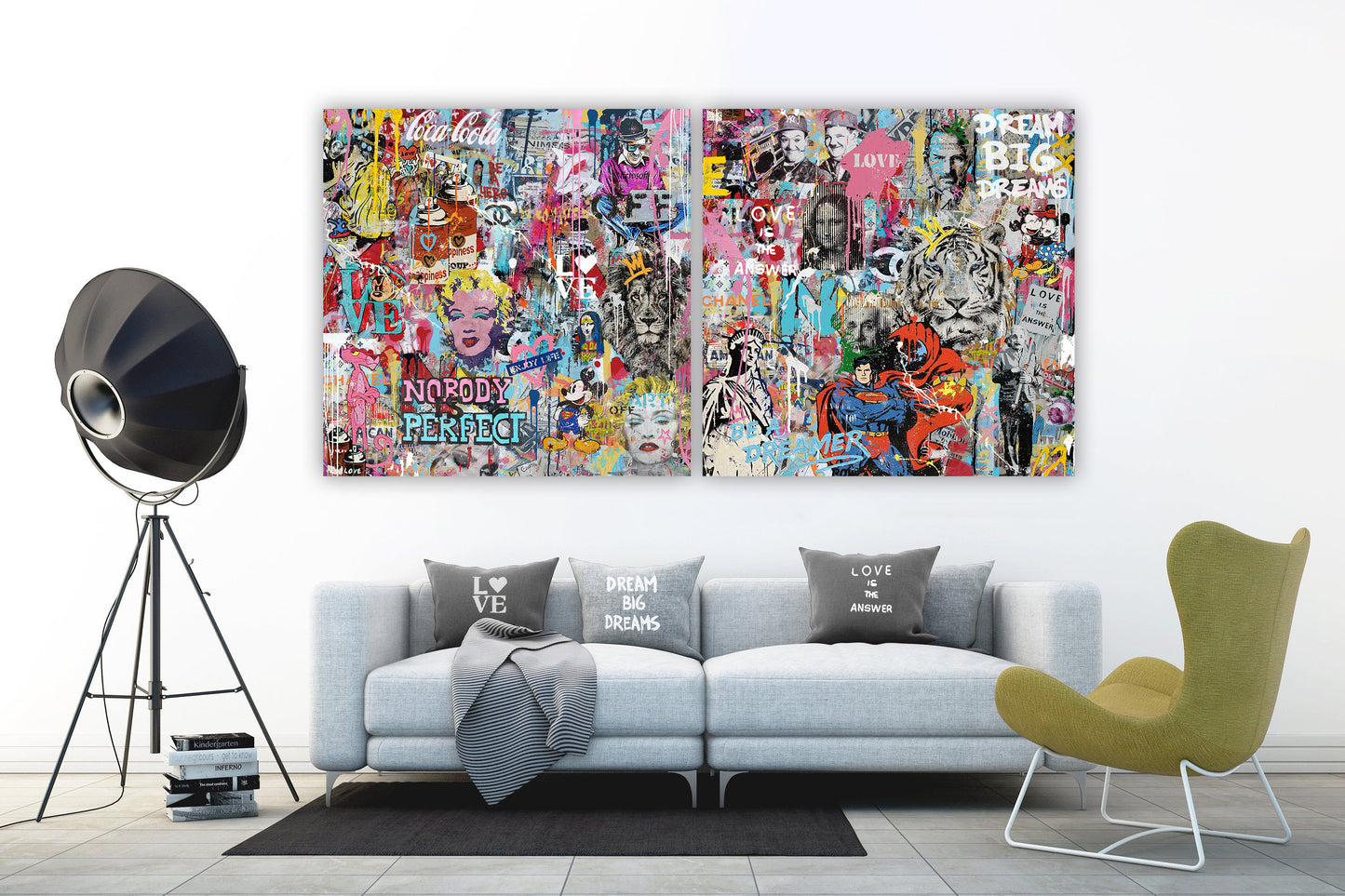 BE A Dreamer Horizontal - Pop Art Canvas (Panoramic)