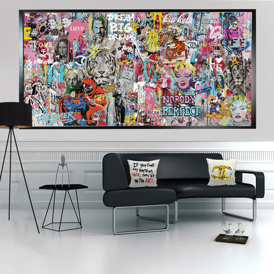 BE A Dreamer Horizontal - Pop Art Canvas (Panoramic)