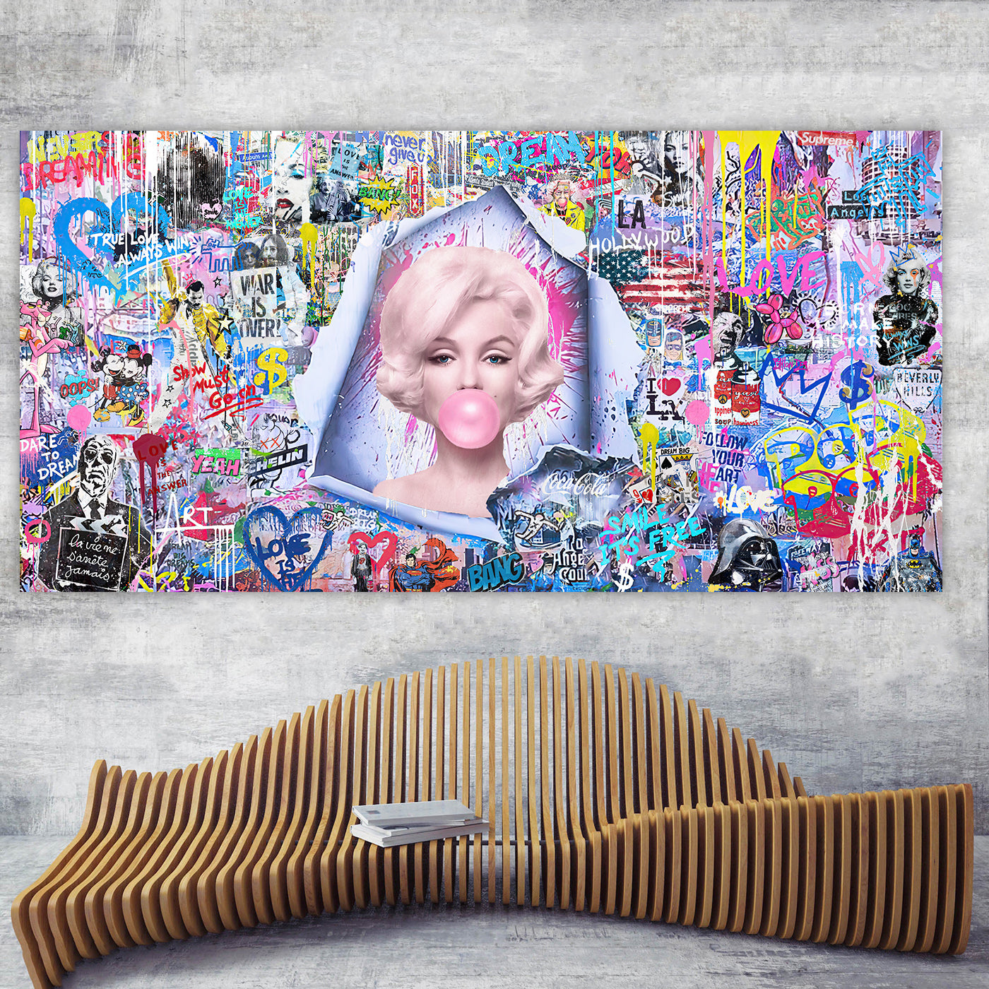 Bubble GUM POP - Movie Stars Canvas (Panoramic)