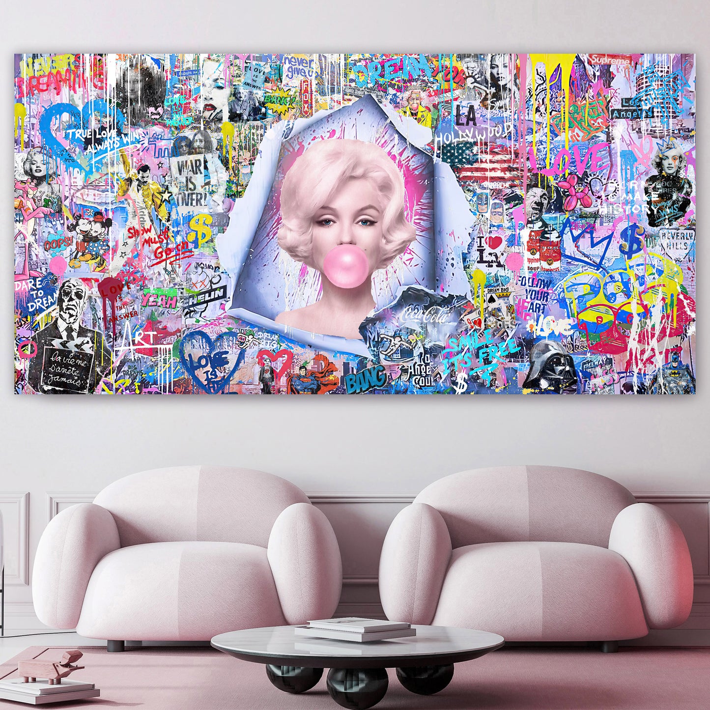 Bubble GUM POP - 23 MOSAIQUE  LOVE POP ART MARILYN MONROE   mockup  1