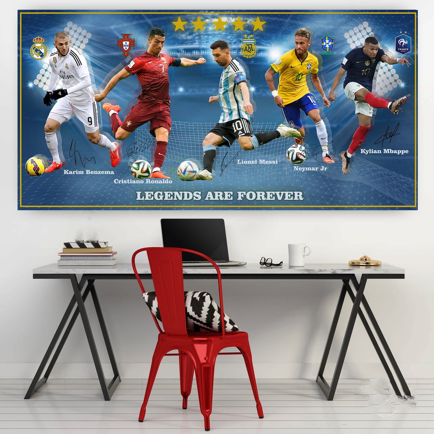 Soccers Legends - Athletes Canvas (Panoramic)