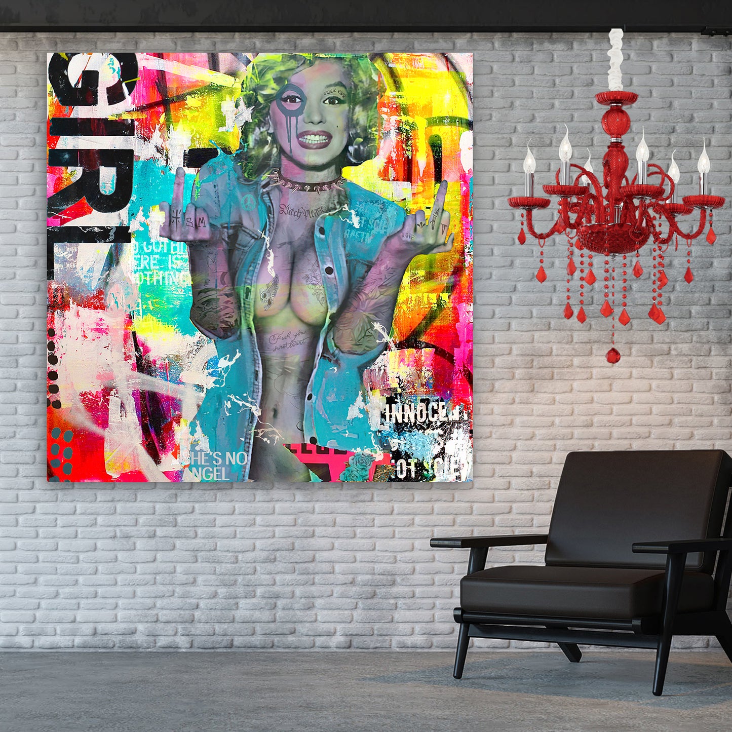 Shes NO Angel - Movie Stars Canvas
