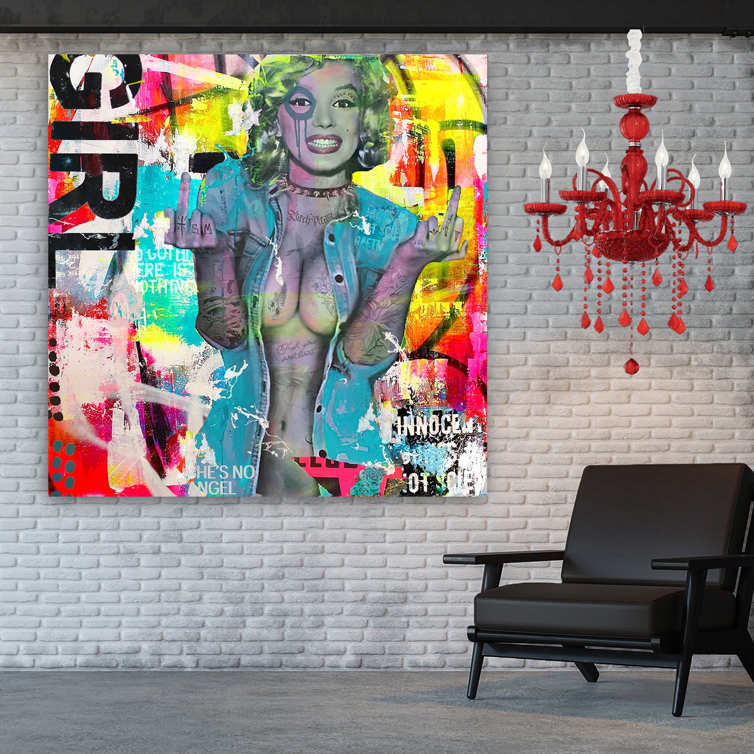 Shes NO Angel - Movie Stars Canvas