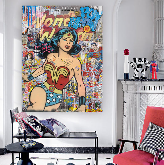 Womans Dream - Cartoon Canvas