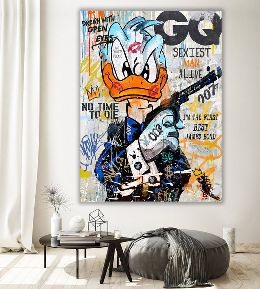 GQ Duck - Cartoon Canvas