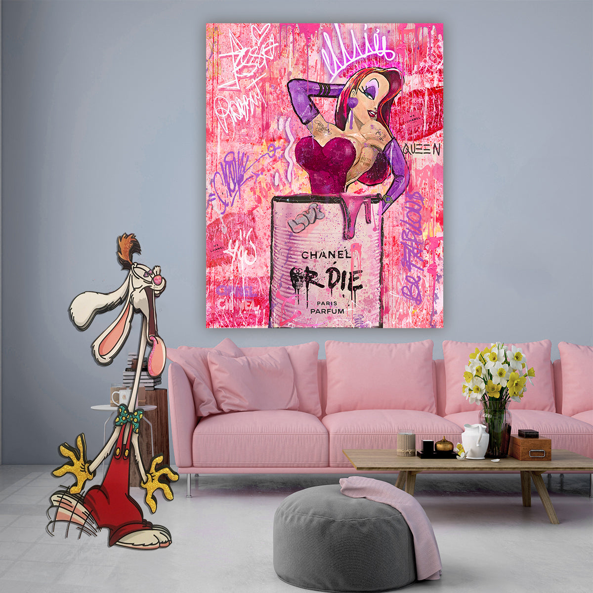 Queen Rabbit - Cartoon Canvas