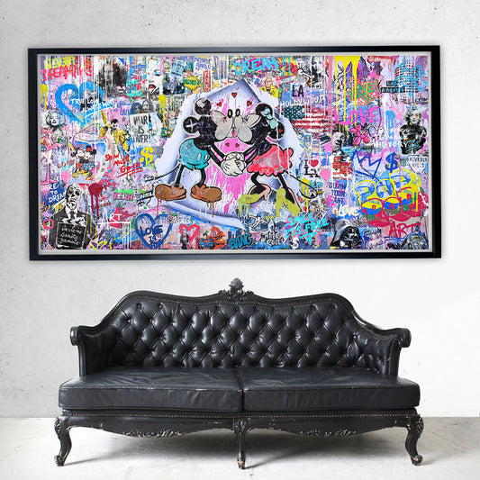 True Love Always Wins - Pop Art Canvas (Panoramic)