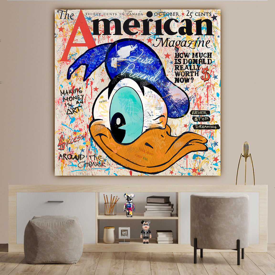 American Dream - Cartoon Canvas