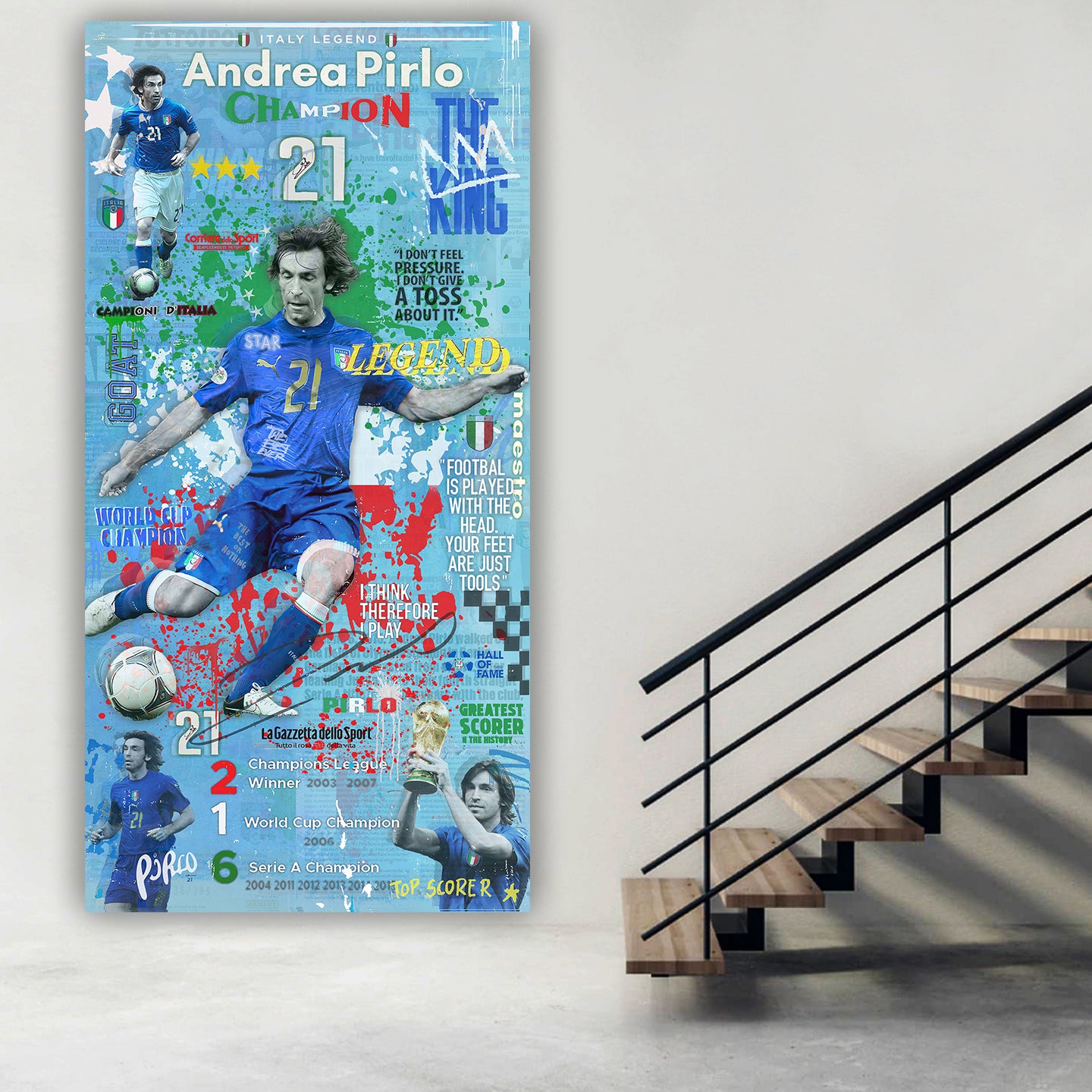 Italys Champion Version Verticale - Athletes Canvas (Panoramic)