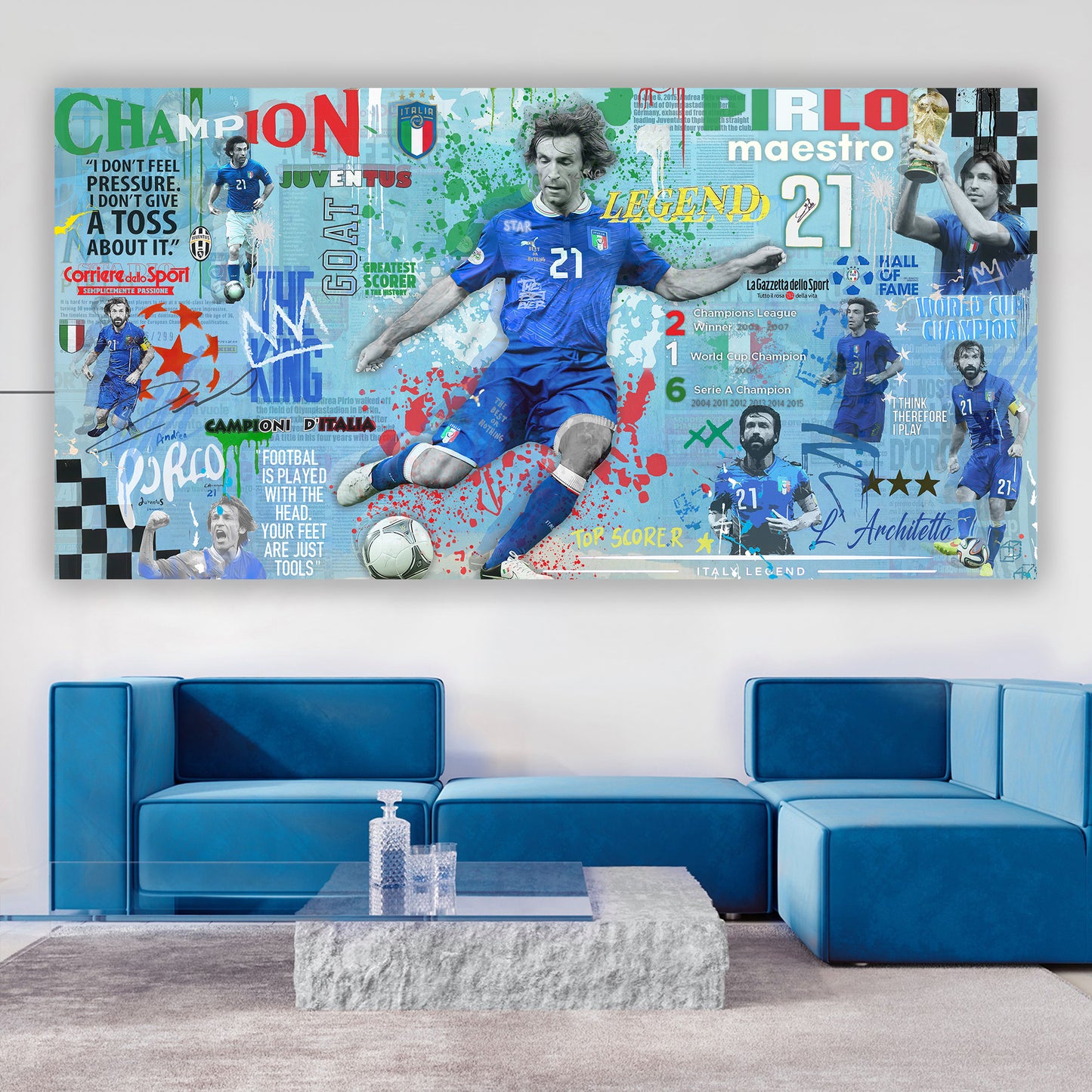 Italys Champion Version Horizontale - Athletes Canvas (Panoramic)