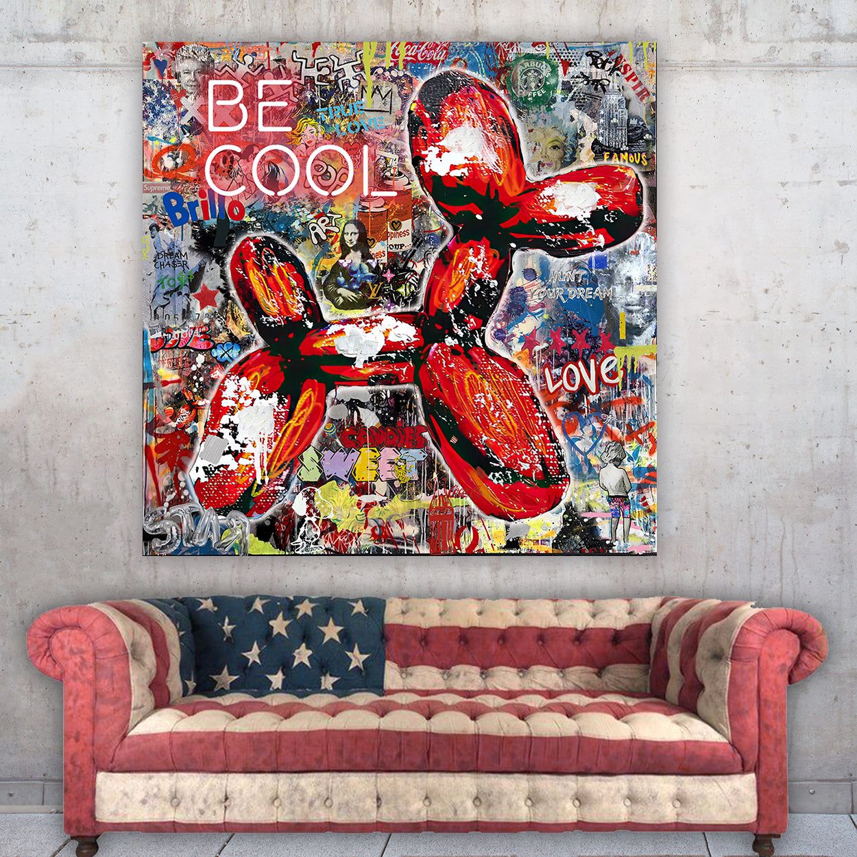 BE Cool Doggy - Pop Art Canvas