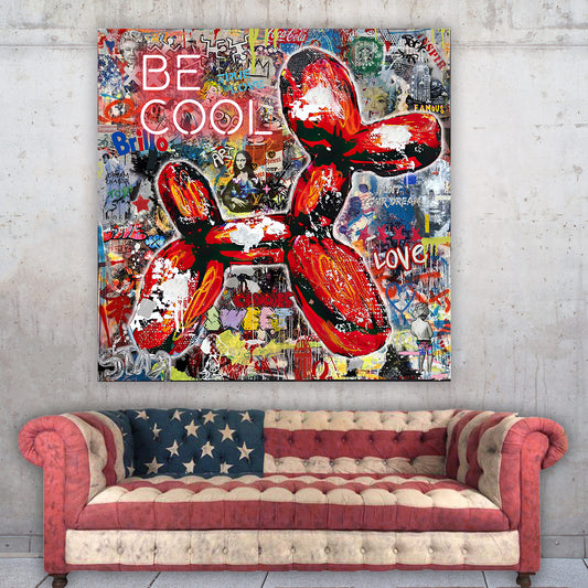 BE Cool Doggy - Pop Art Canvas