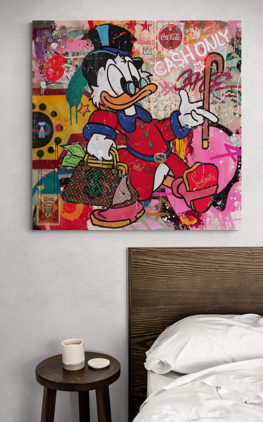 Cash Only - Cartoon Canvas