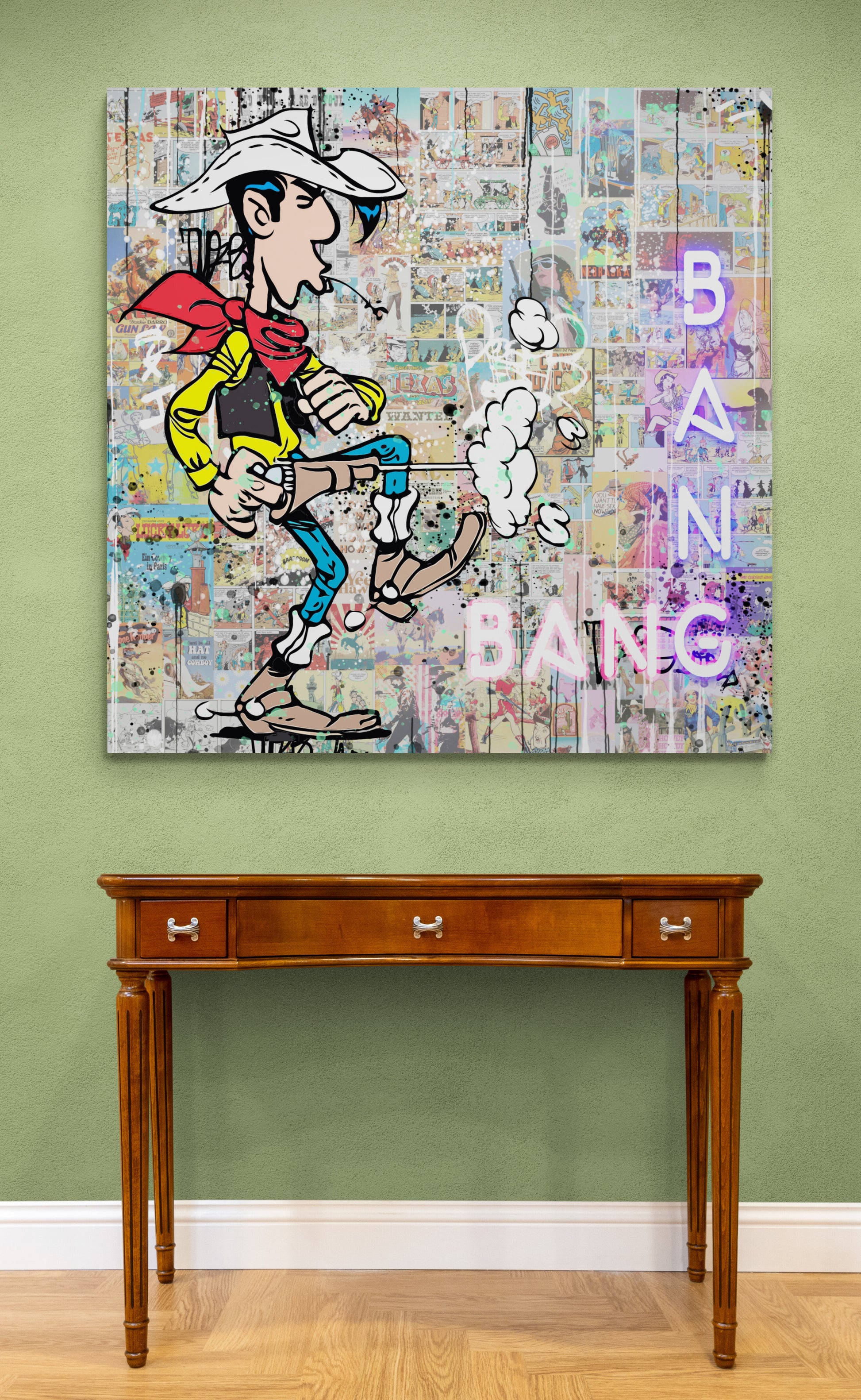 Cowboy Bang - Cartoon Canvas