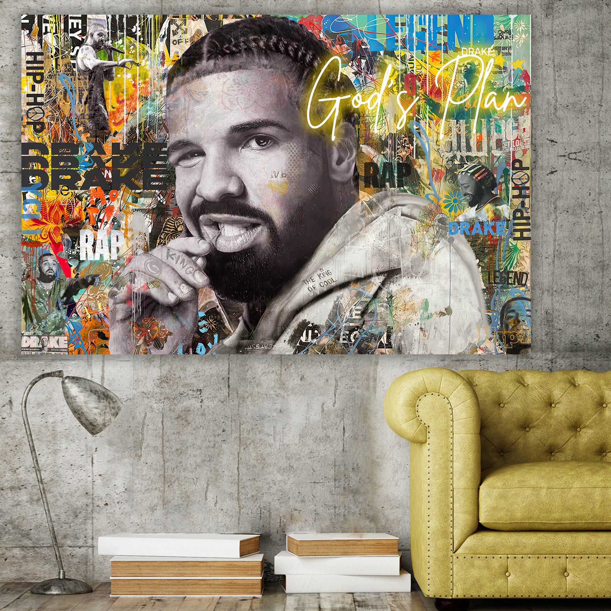 God'S Plan - Music Artists Canvas