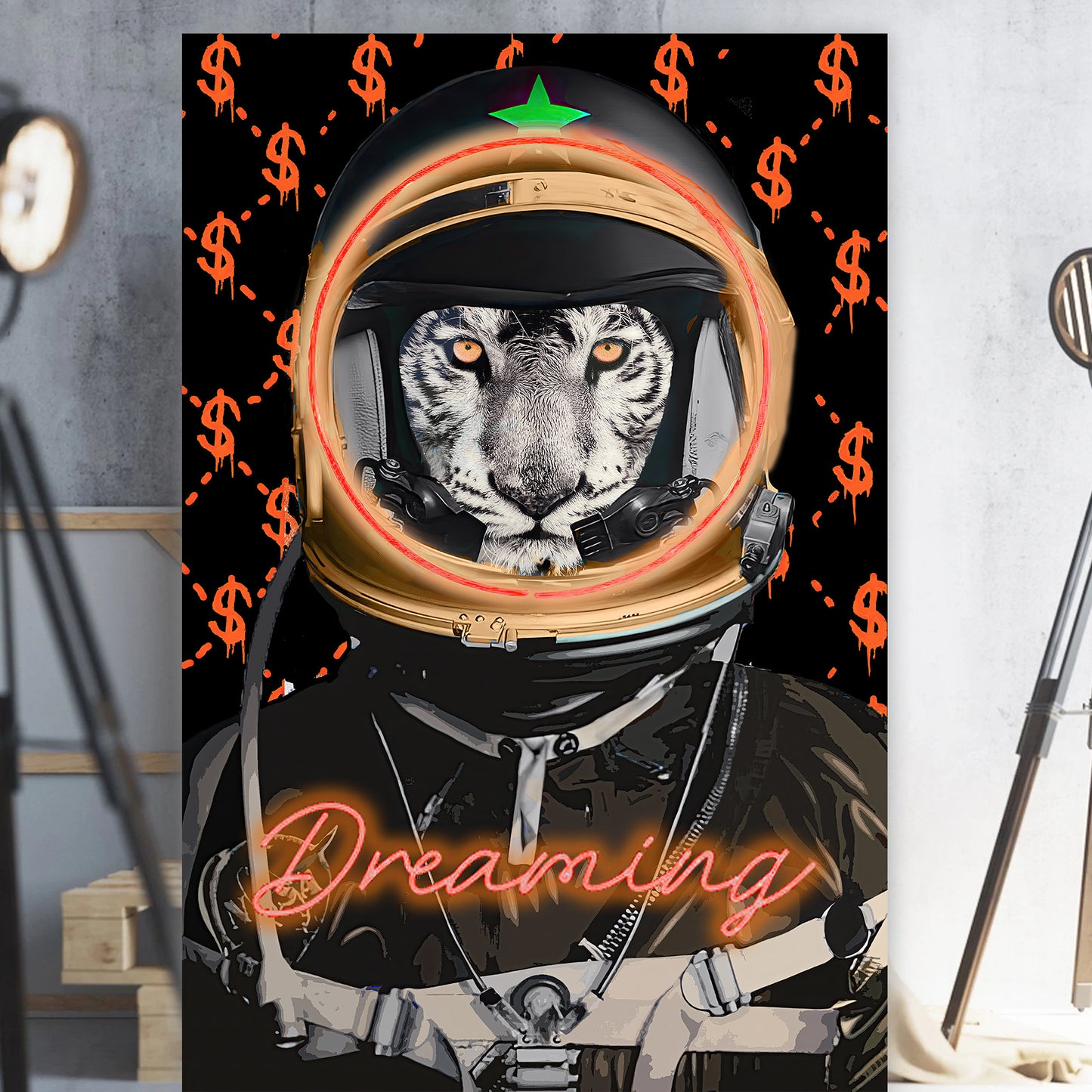 Dreaming Tiger - Pop Art Canvas
