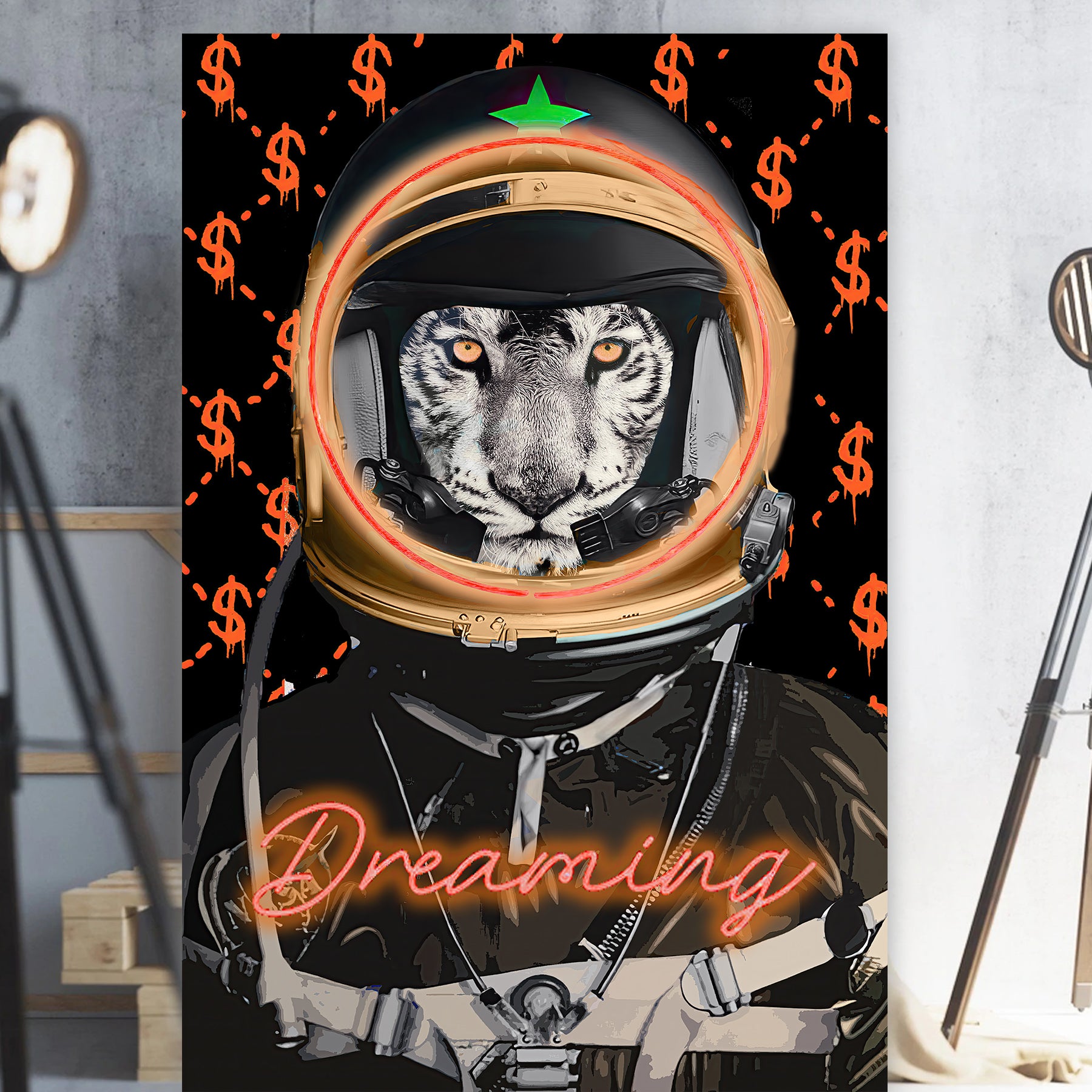 Dreaming Tiger - Pop Art Canvas