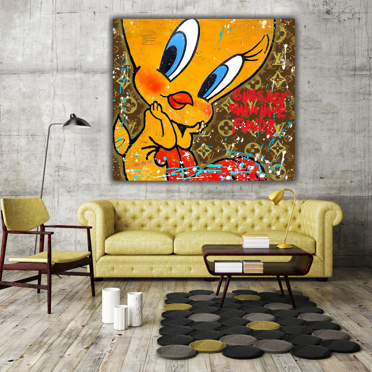 Girls Just Want TO Have FUN - Cartoon Canvas