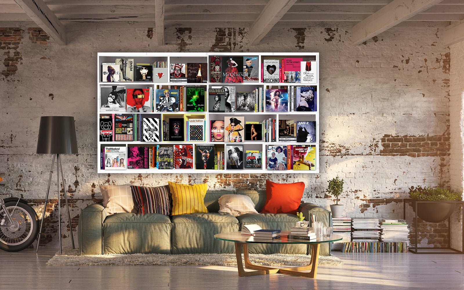 HIP HOP Bookshelf Canvas (Panoramic)