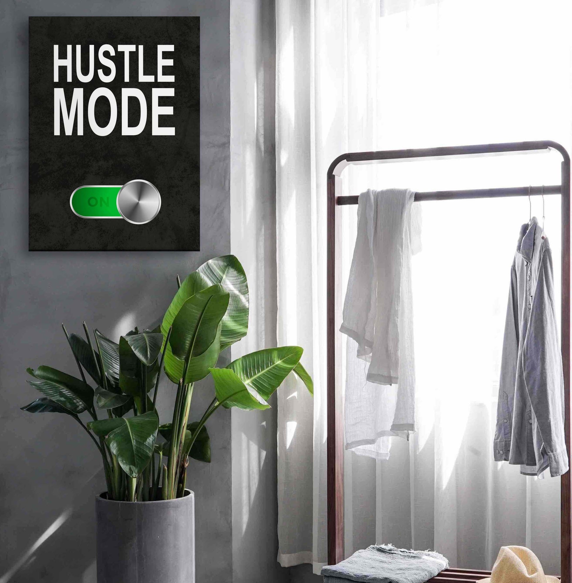 Hustle ON - Motivational Canvas