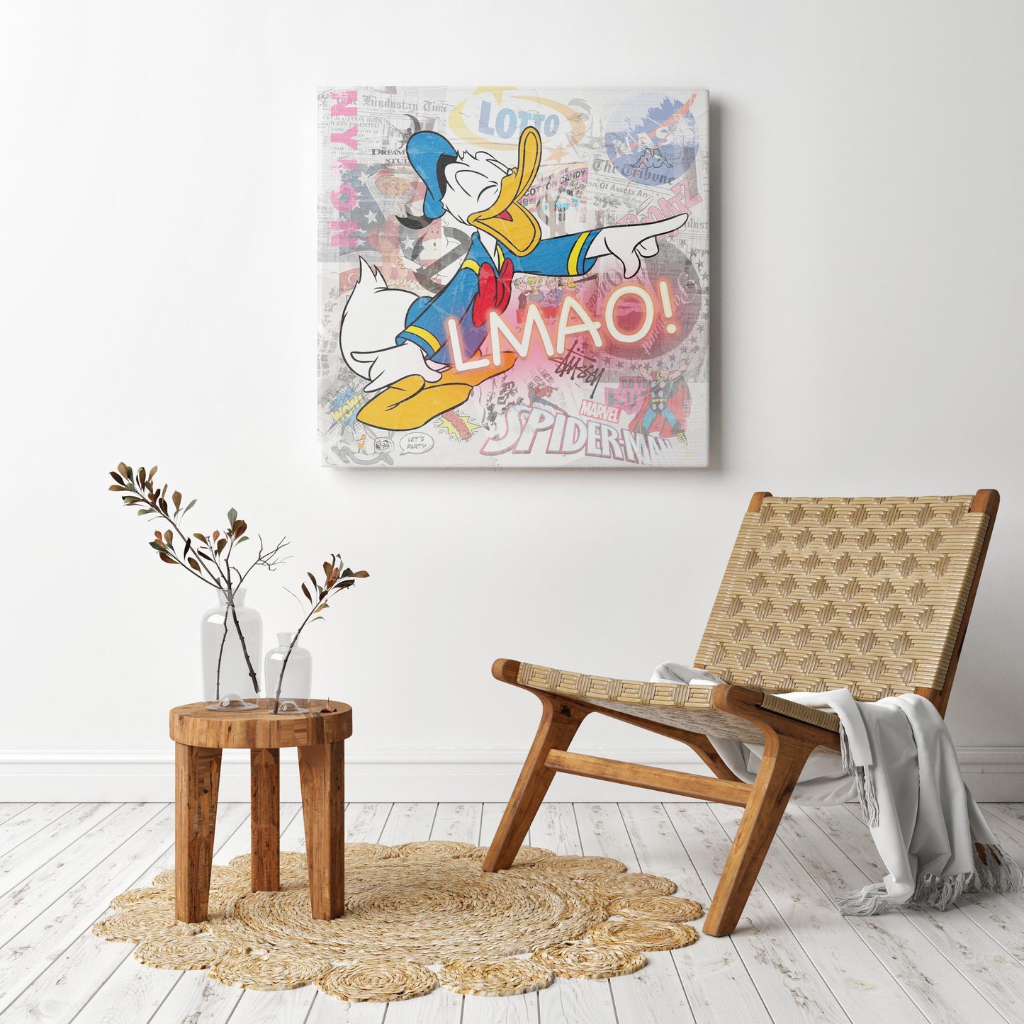 Laughing Duck - Cartoon Canvas