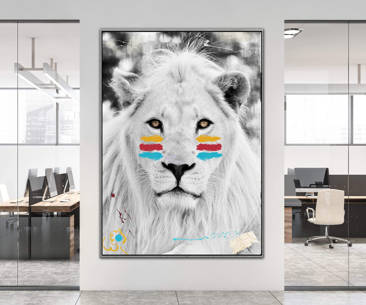 Lion Blanc - Animals Canvas