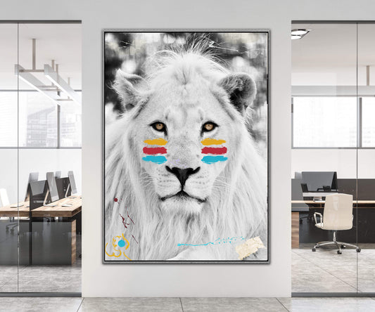 Lion Blanc - Animals Canvas
